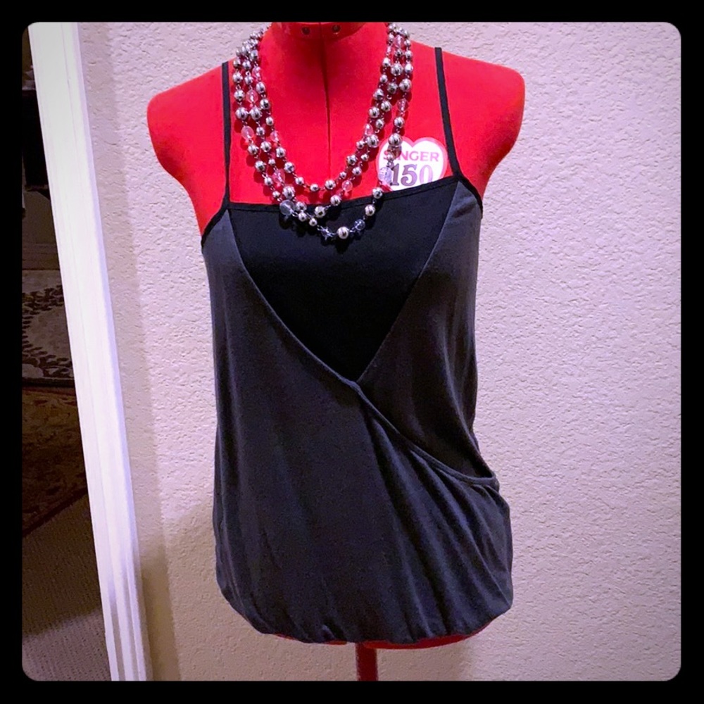 Banana Republic Mixed Media Camisole, Size S. Grey